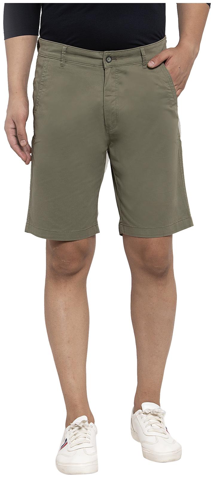 

Cantabil Men Green Regular Fit Regular Shorts