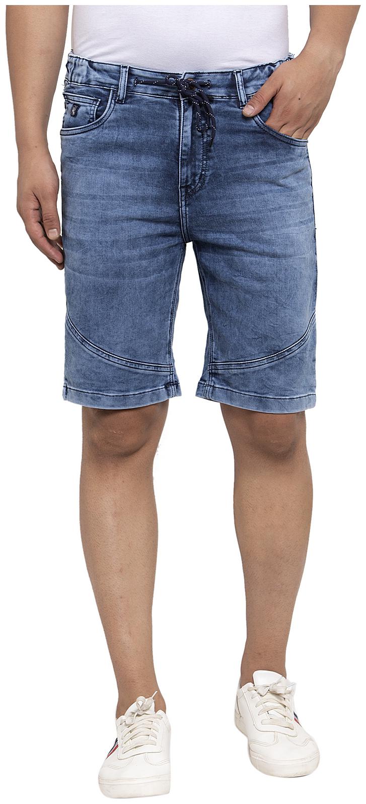 

Cantabil Men Blue Regular Fit Regular Shorts