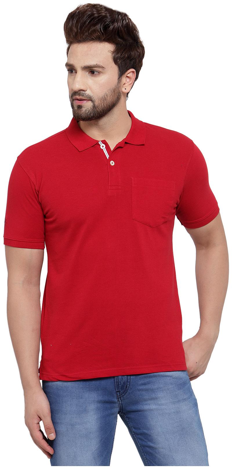 

Cantabil Men Maroon Regular fit Cotton Polo collar T-Shirt - Pack Of 1