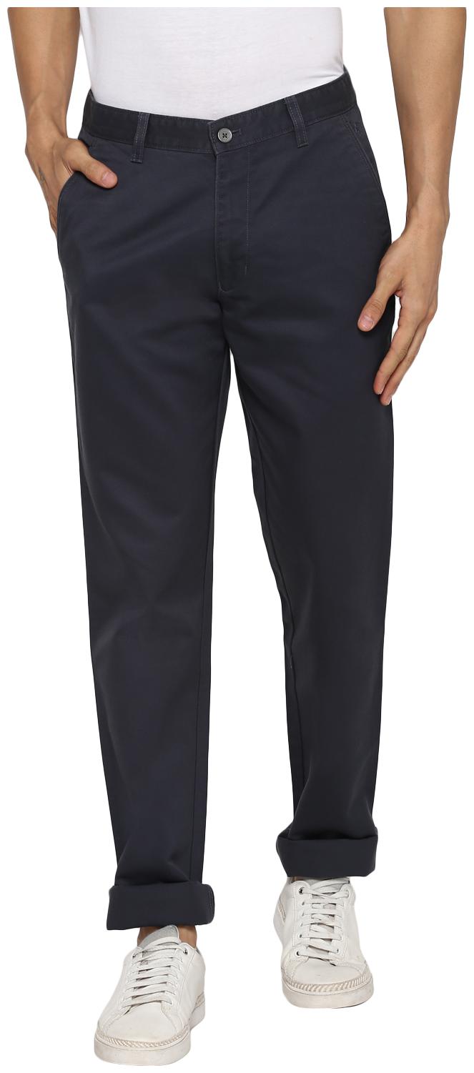 

Cantabil Men Grey Solid Regular fit Regular trousers