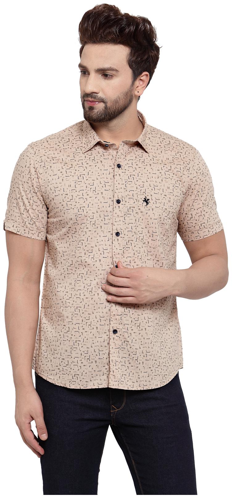 

Cantabil Men Brown Printed Slim Fit Casual Shirt