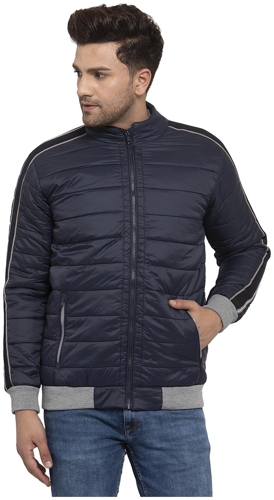 

Cantabil Men Blue Solid Quilted jacket