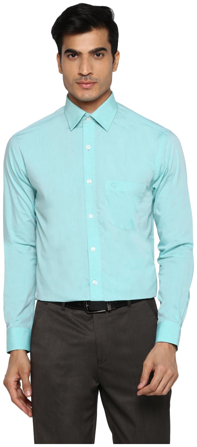 

Cantabil Men Regular fit Formal Shirt - Turquoise