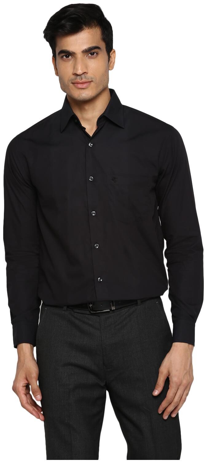 

Cantabil Men Regular fit Formal Shirt - Black