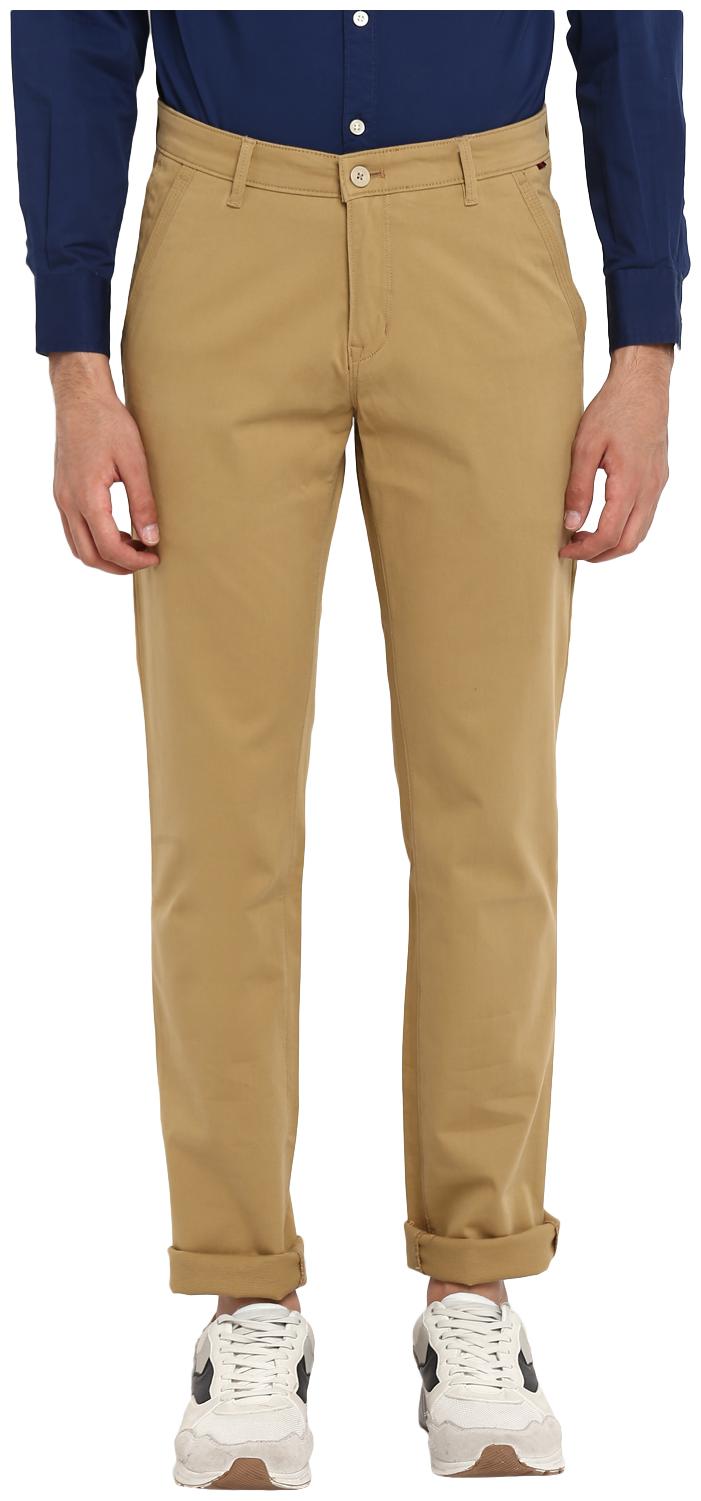 

Cantabil Men Beige Solid Regular fit Regular trousers