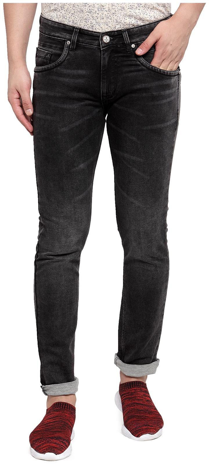 

Cantabil Men Black Slim Fit Jeans