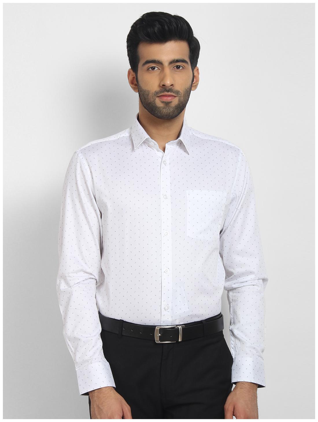 

cape canary Men White Printed Regular Fit Casual Shirt