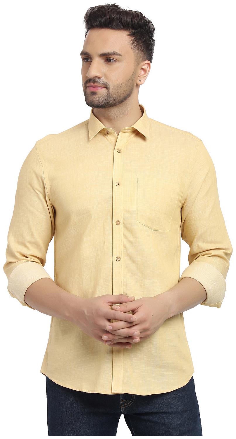 

cape canary Men Regular fit Formal Shirt - Yellow