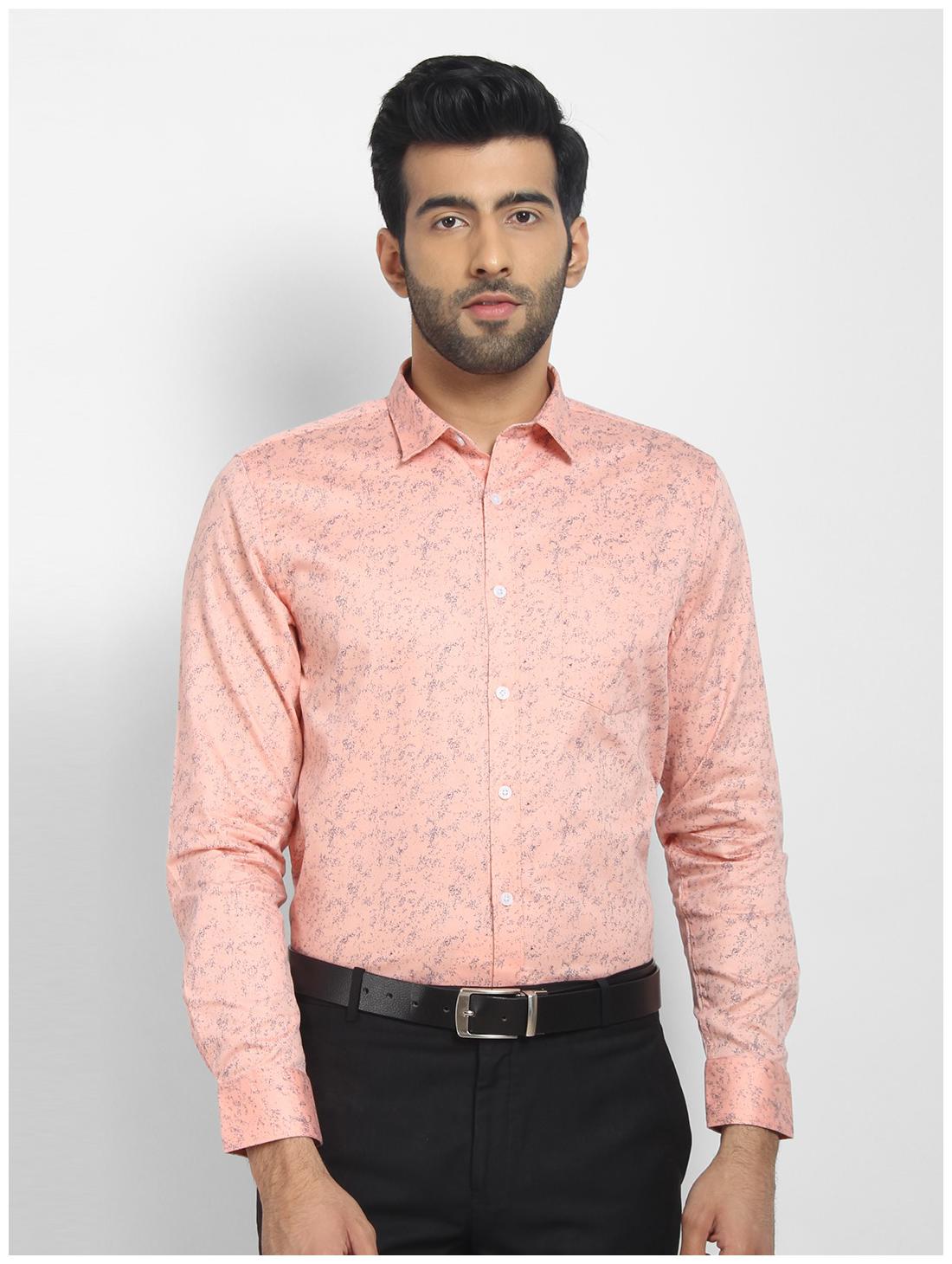 

cape canary Men Pink Printed Regular Fit Casual Shirt