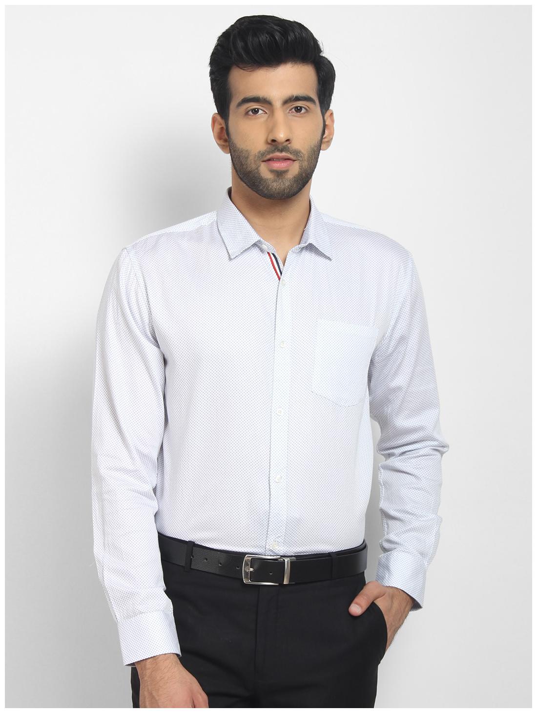 

cape canary Men White Printed Regular Fit Casual Shirt