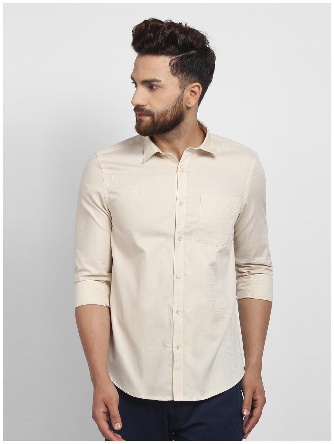 

cape canary Men Regular fit Formal Shirt - Beige