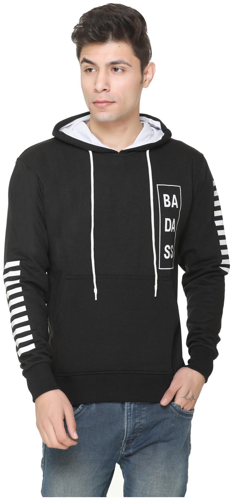 

Caracas Men Black Hooded Hoodie