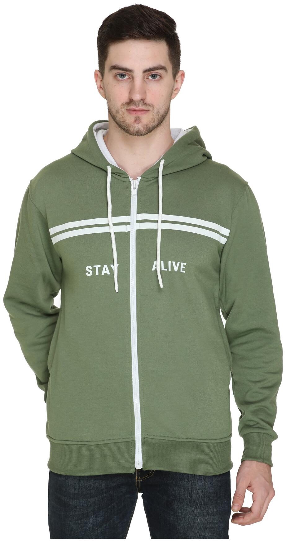 

Caracas Men Green Hooded Sweatshirt