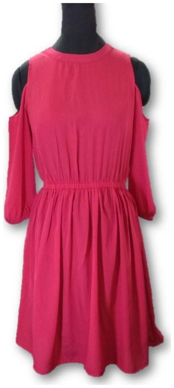 

NICE QUEEN Pink Geometric A-line dress