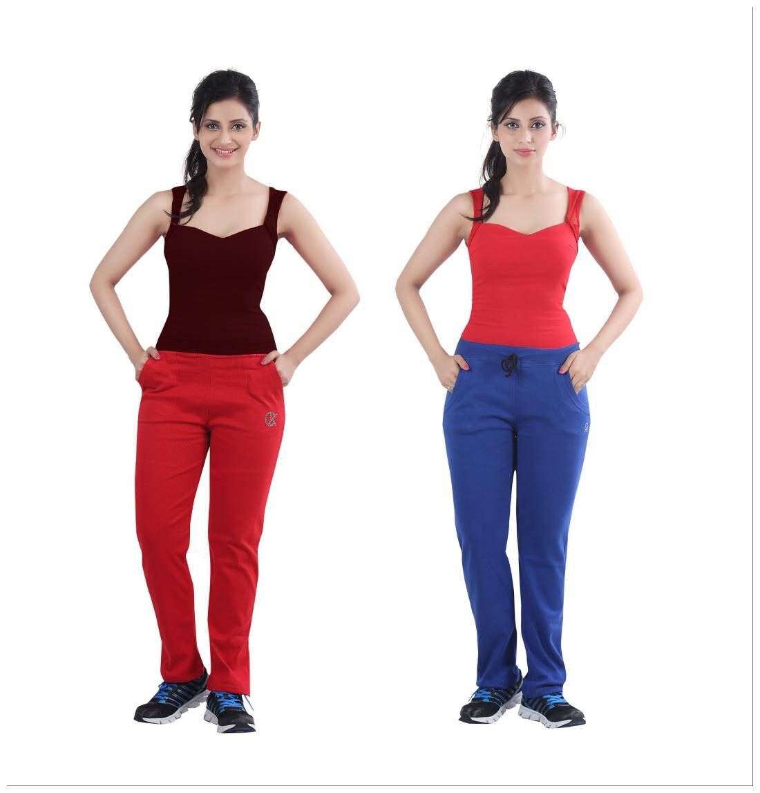 

Bfly Women Regular fit Cotton Solid Track pants - Blue