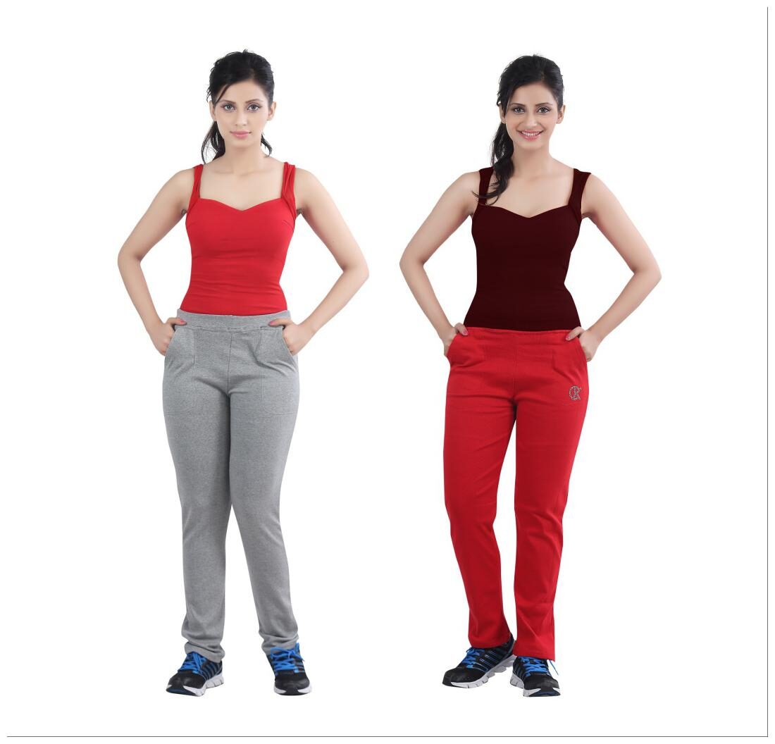

Bfly Women Regular fit Cotton Solid Track pants - Grey