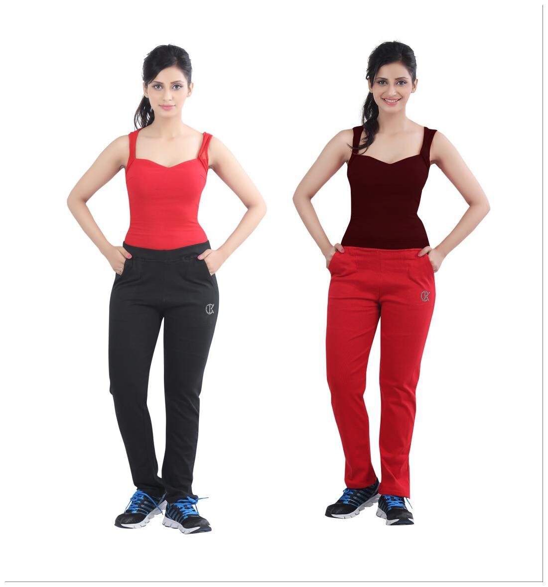 

Bfly Women Regular fit Cotton Solid Track pants - Black