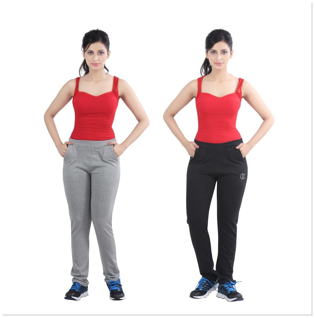 

Bfly Women Regular fit Cotton Solid Track pants - Black