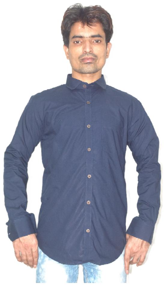 

PETER JOHN Men Navy Blue Solid Slim Fit Casual Shirt