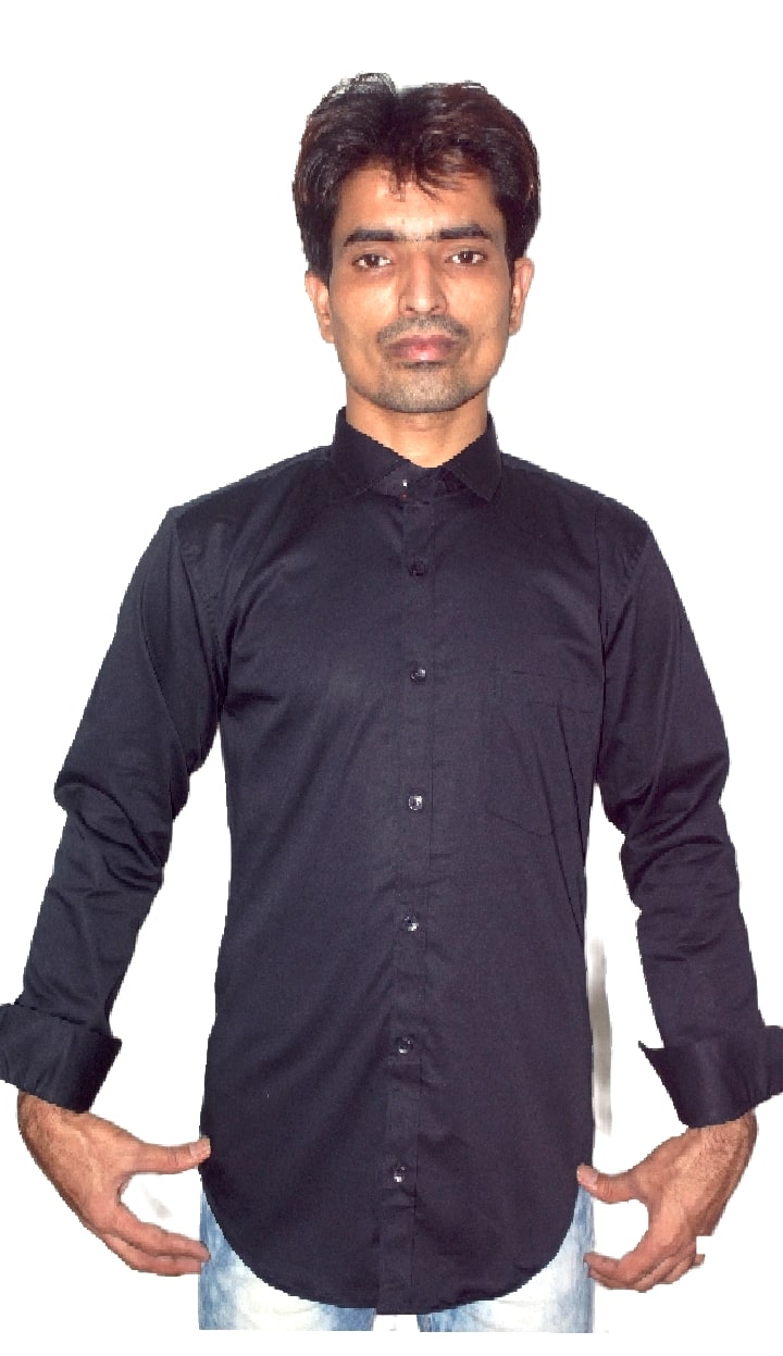 

PETER JOHN Men Black Solid Slim Fit Casual Shirt