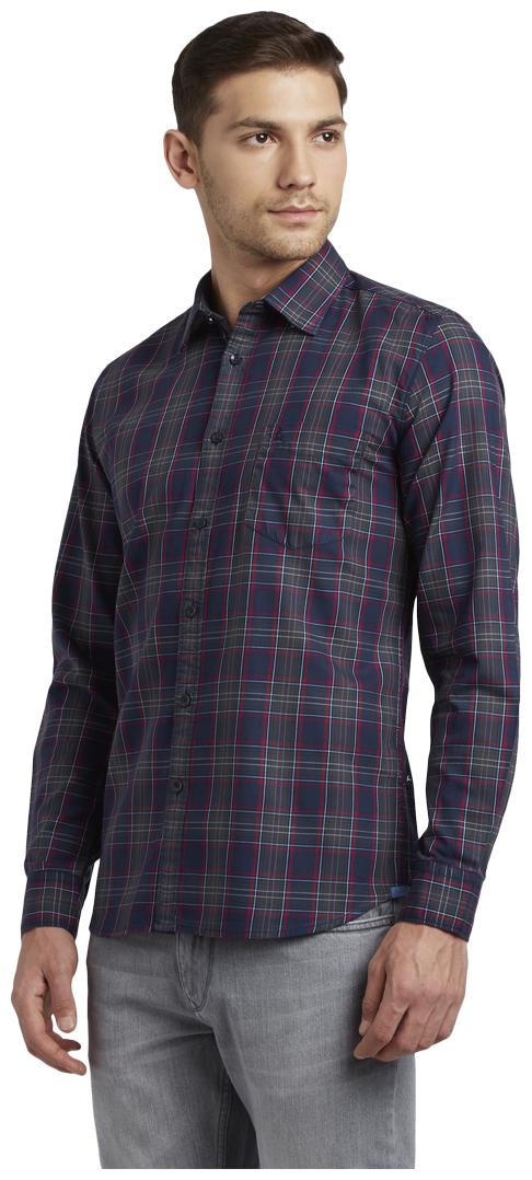 

Parx Men Green Checked Slim Fit Casual Shirt