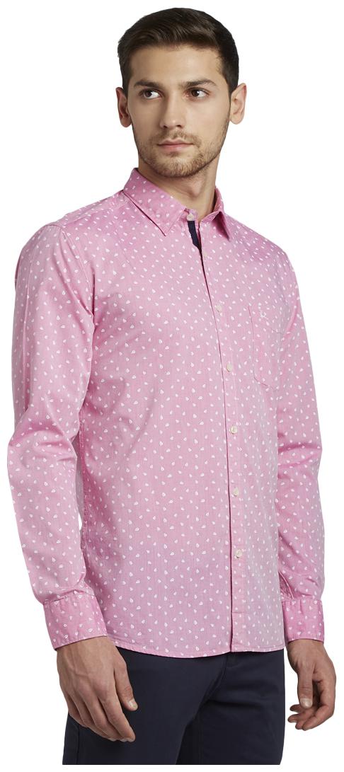 

Parx Men Pink Printed Slim Fit Casual Shirt
