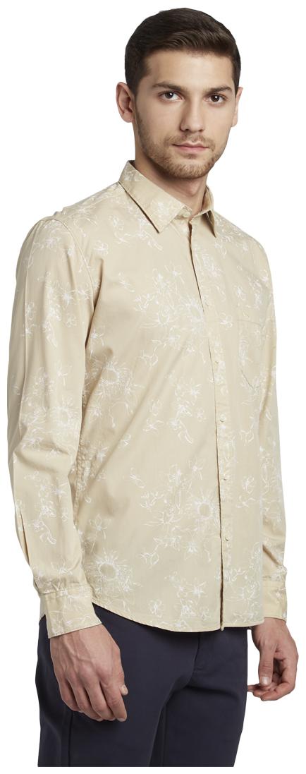

Parx Men Brown Printed Slim Fit Casual Shirt