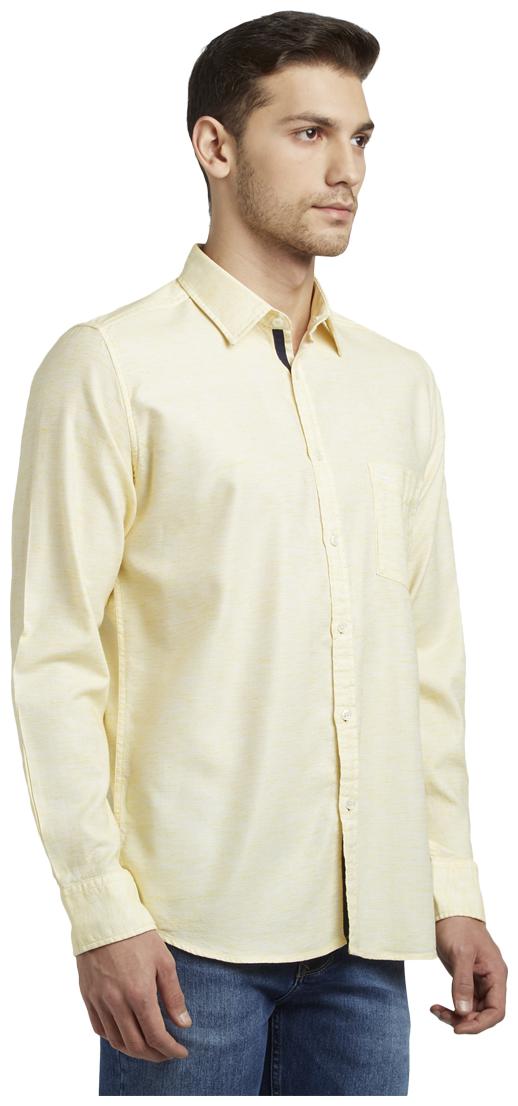 

Parx Men Yellow Solid Slim Fit Casual Shirt
