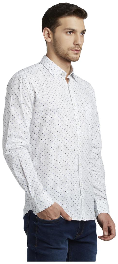 

Parx Men Blue Printed Slim Fit Casual Shirt