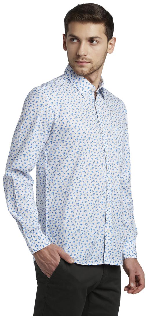 

Parx Men Blue Printed Slim Fit Casual Shirt