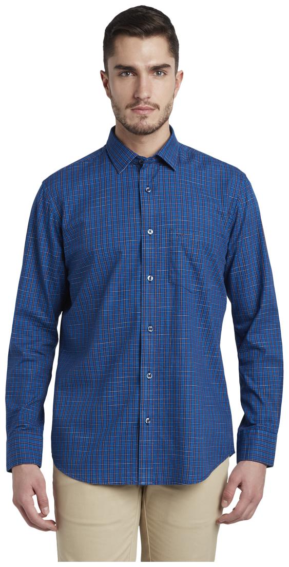 

ColorPlus Men Blue Checked Slim Fit Casual Shirt