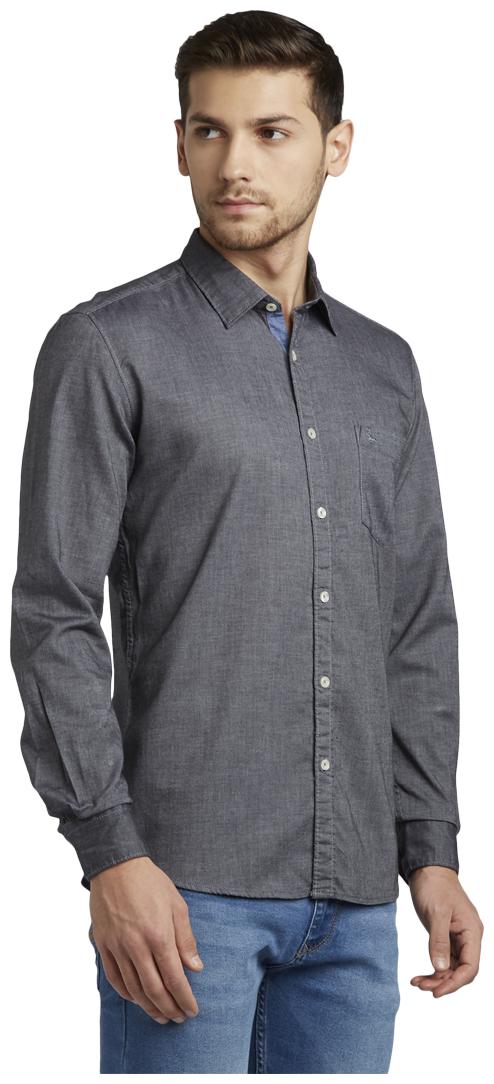 

Parx Men Black Solid Slim Fit Casual Shirt