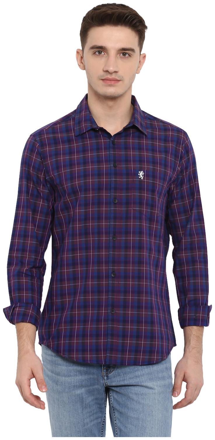 

Red Tape Men Purple Checked Regular Fit Casual Shirt