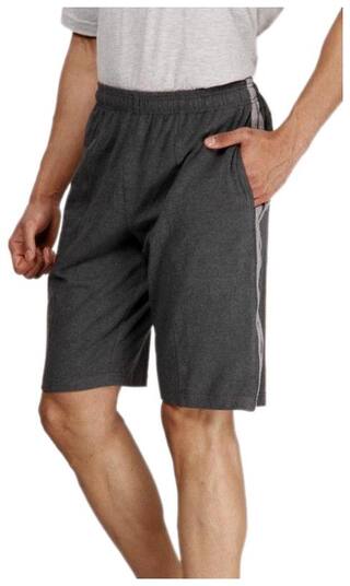 Casual Tees Grey Sports Cotton Shorts