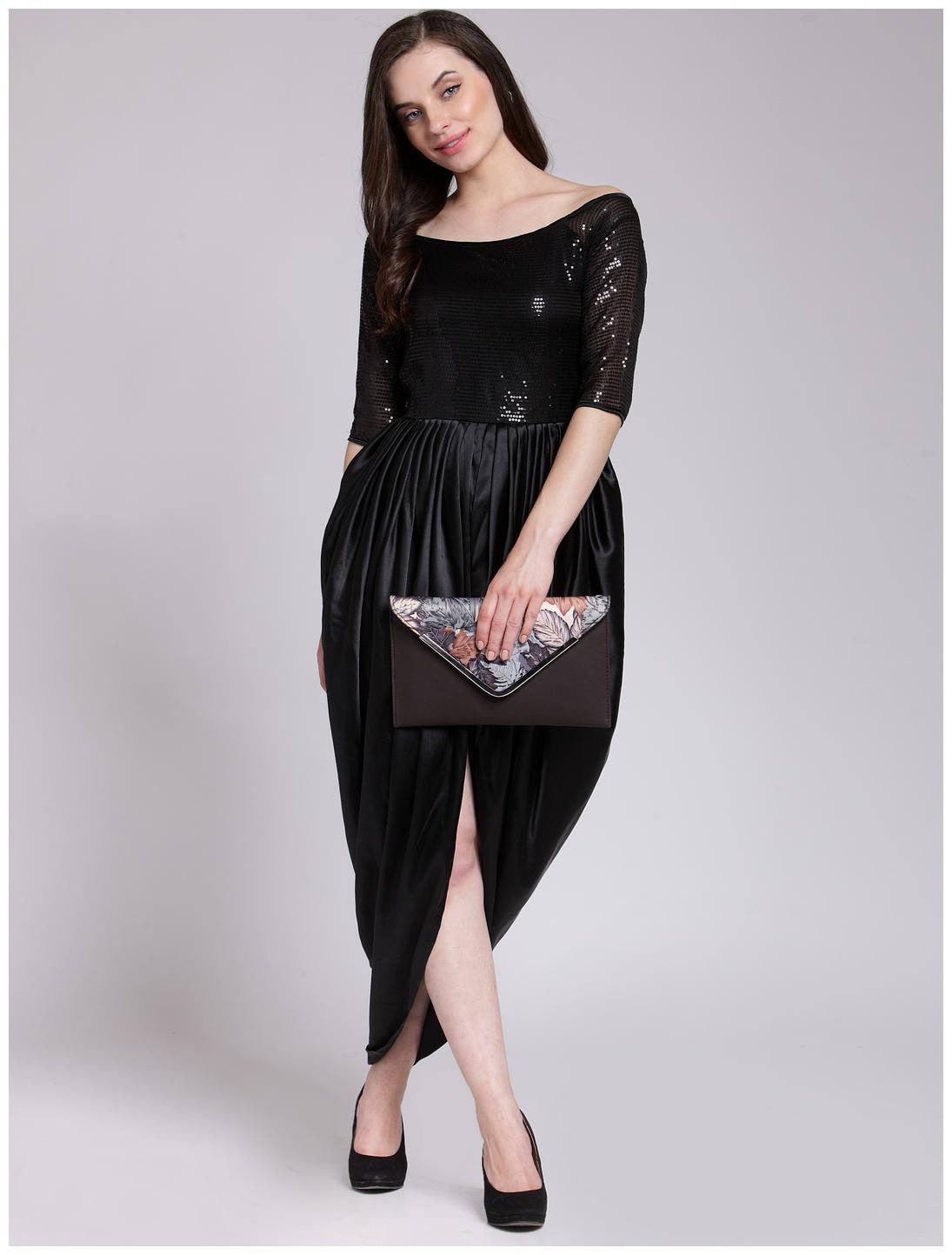 

Cation Black Solid Tulip dress