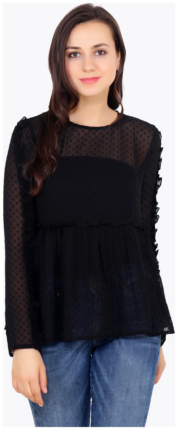 

Cation Women Solid Regular top - Black