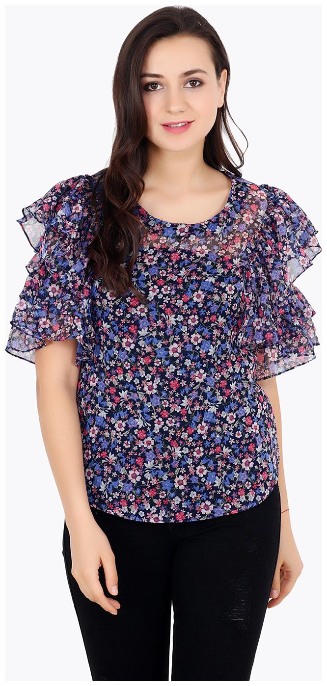 

Cation Blue Printed Top