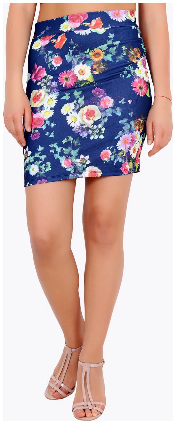 

Cation Floral Pencil skirt Mini Skirt - Blue