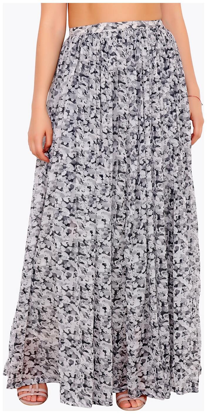 

Cation Floral A-line skirt Maxi Skirt - White
