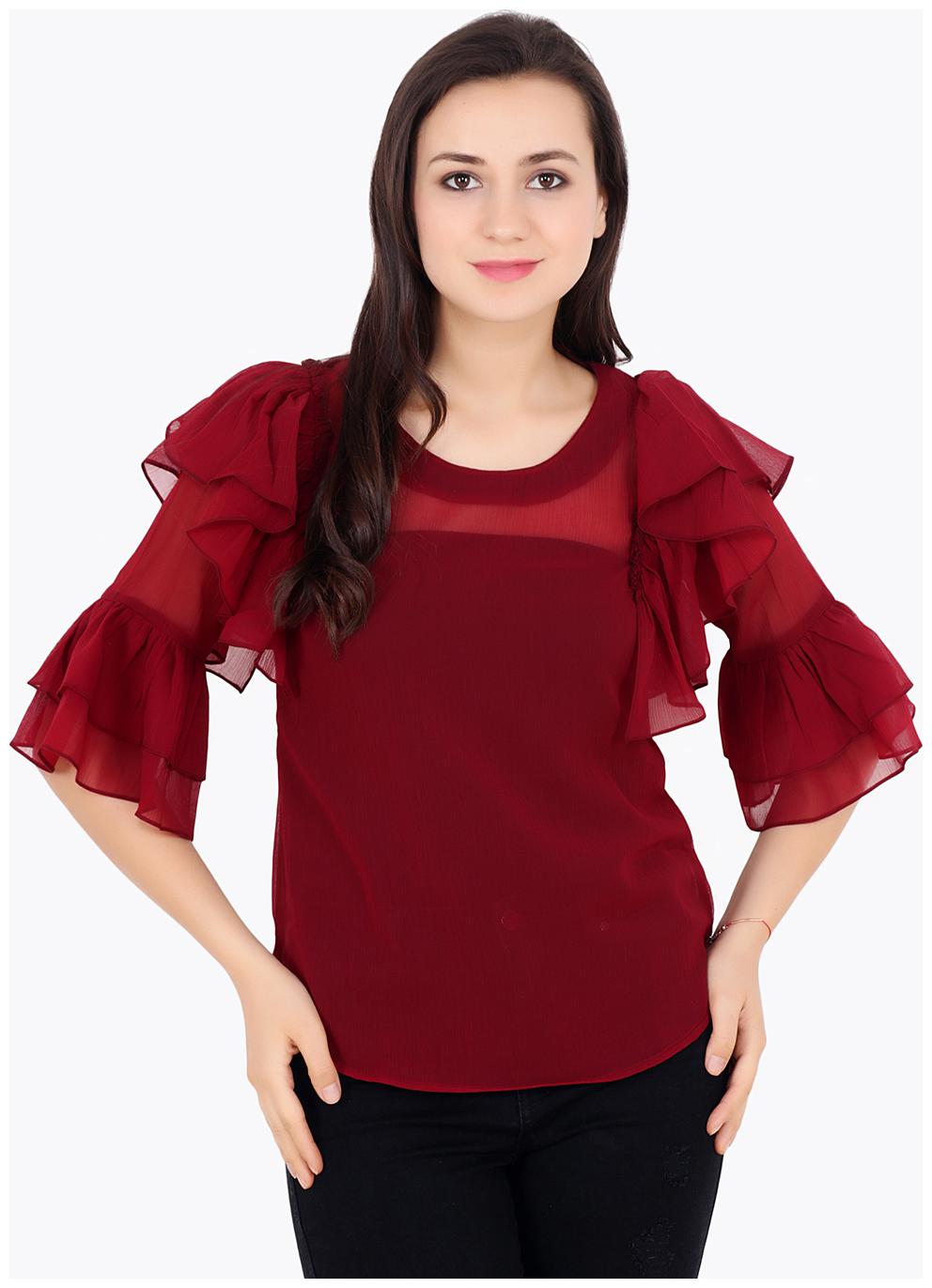 

Cation Maroon Solid Top