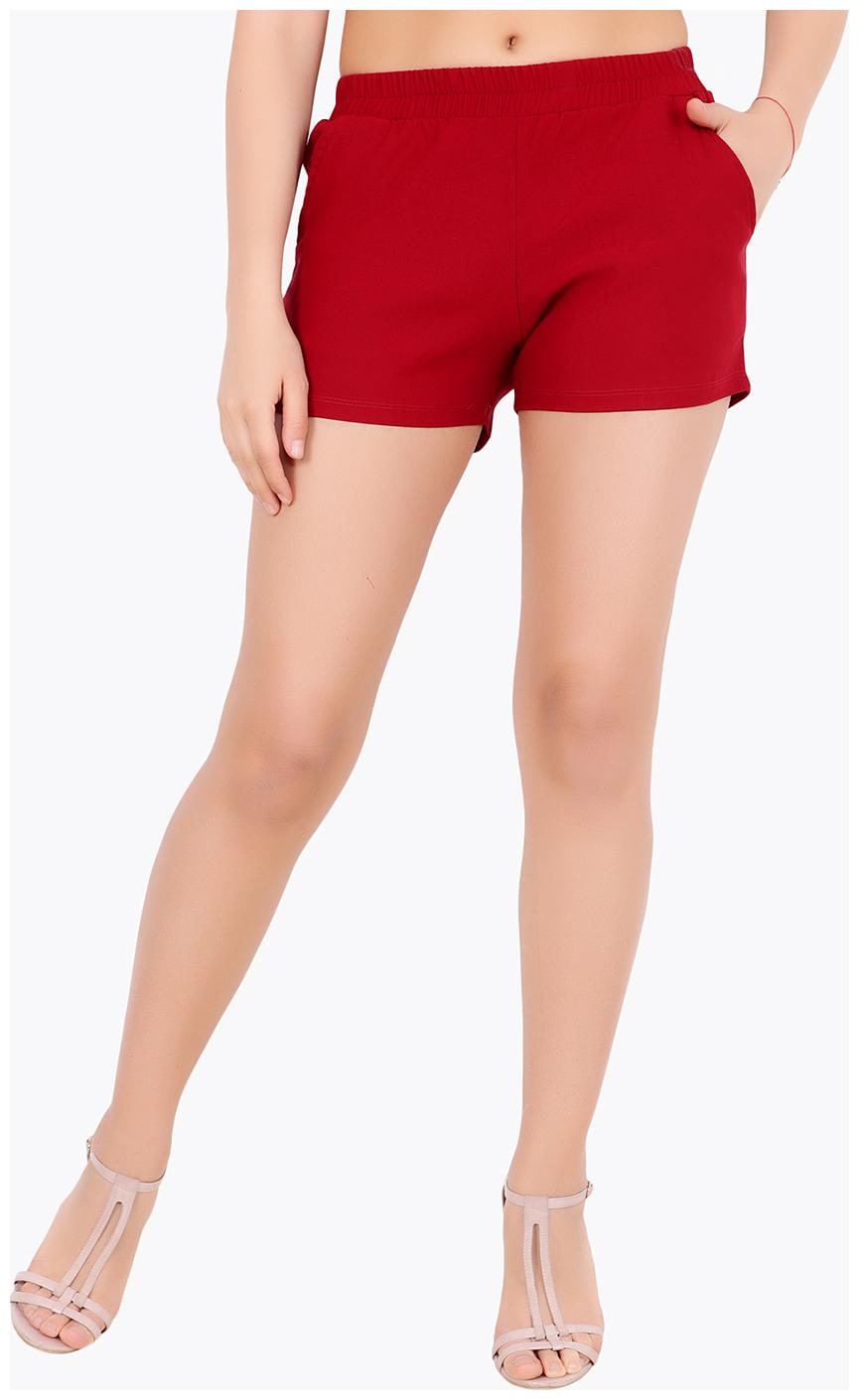 

Cation Women Solid Hot pants - Maroon