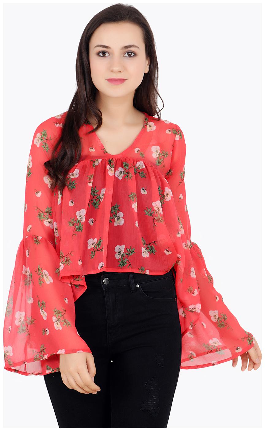 

Cation Women Printed Regular top - Orange