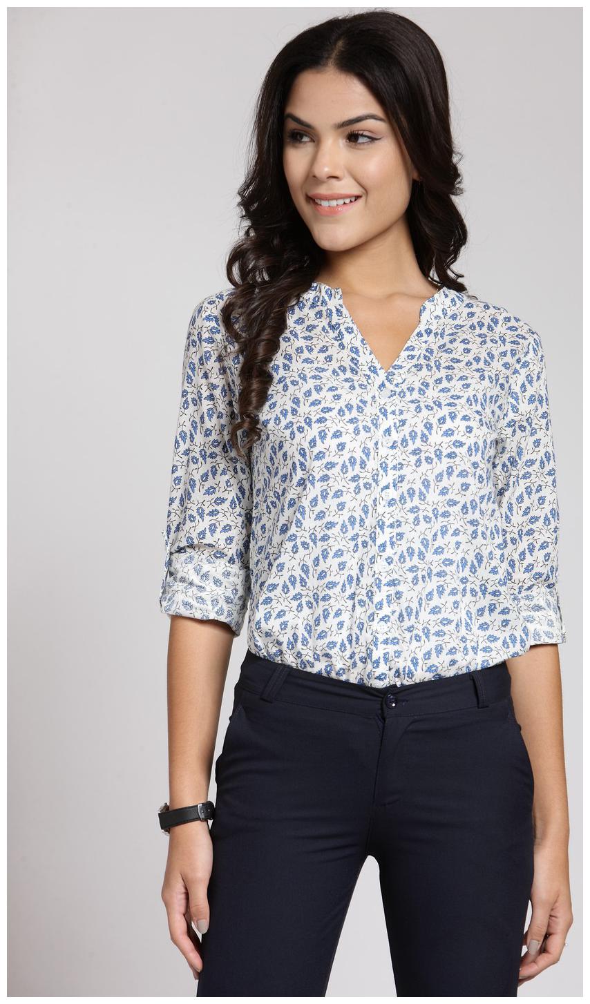 

Cation Women White Printed Regular Fit Shirt