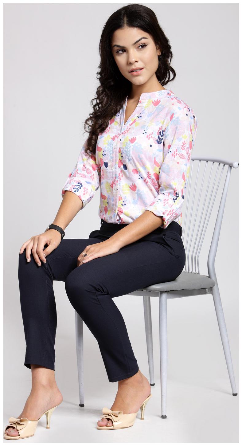 

Cation Women White Printed Regular Fit Shirt
