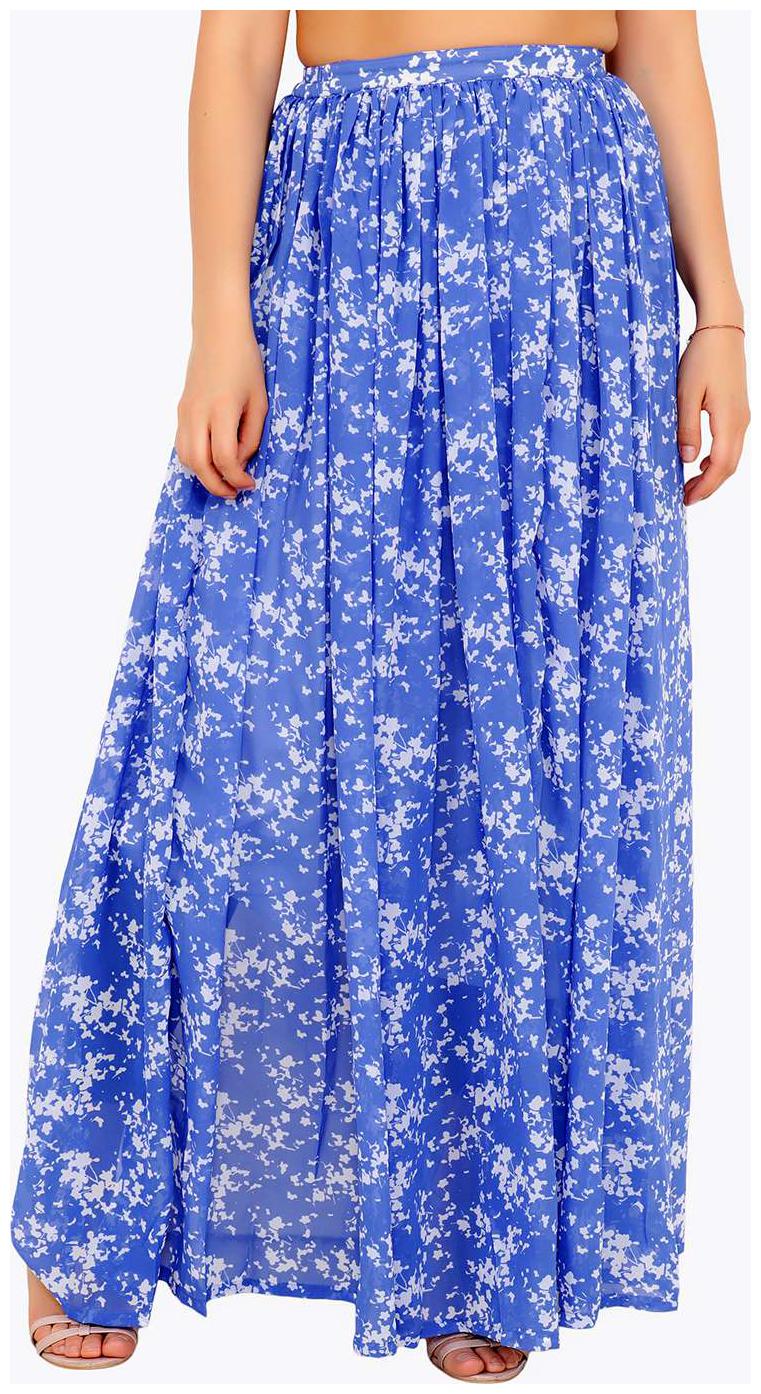 

Cation Printed A-line skirt Maxi Skirt - Purple