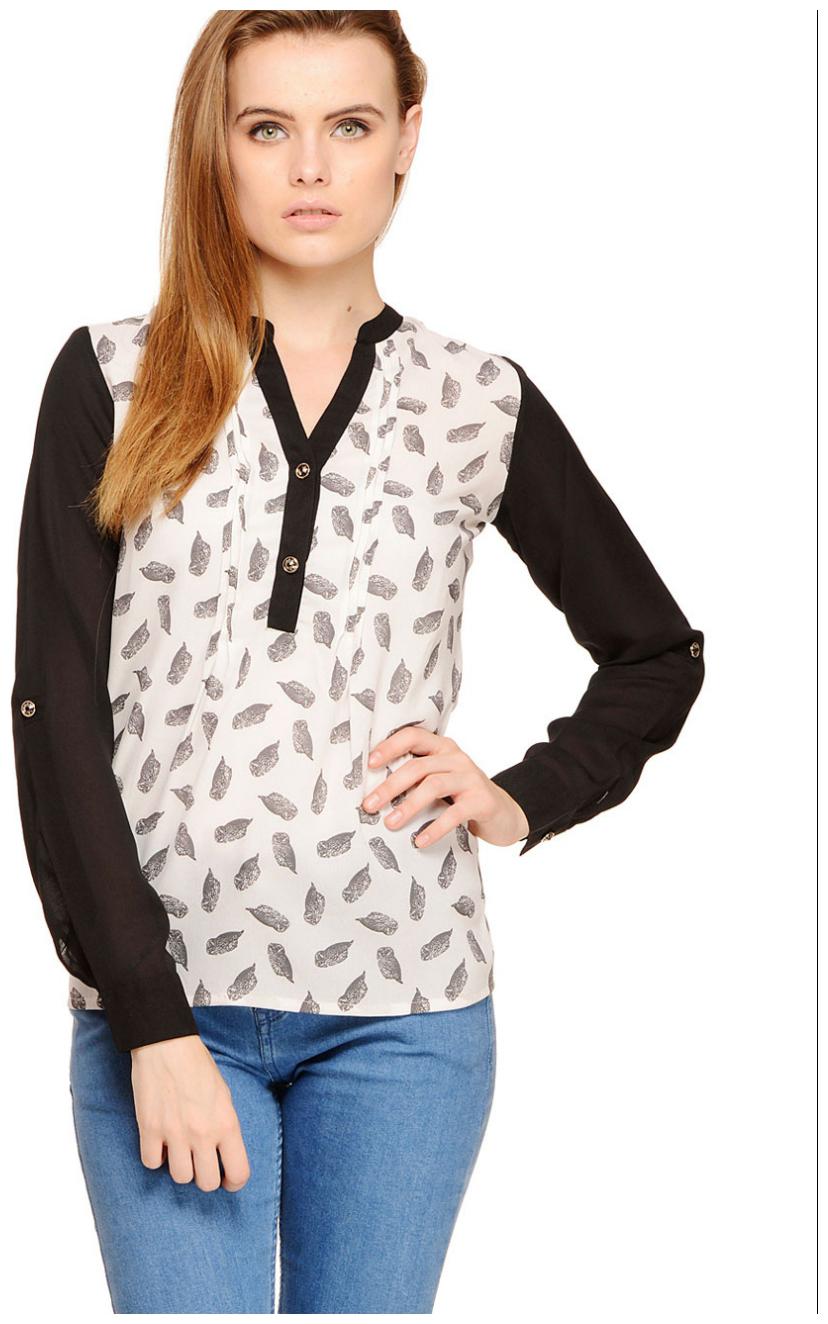 

Cattleya Women Printed Regular top - Black