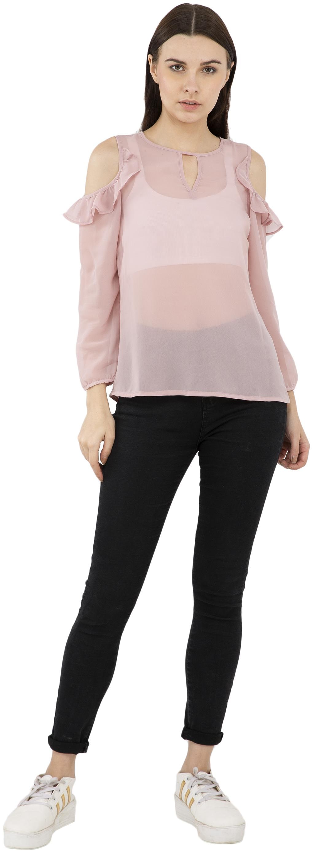 

Cattleya Women Solid A-line top - Pink