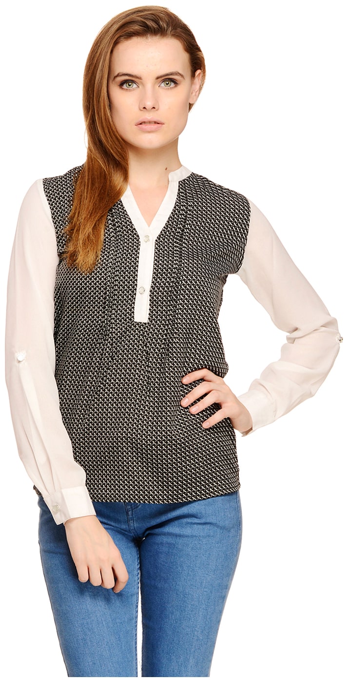

Cattleya Grey White Georget Top