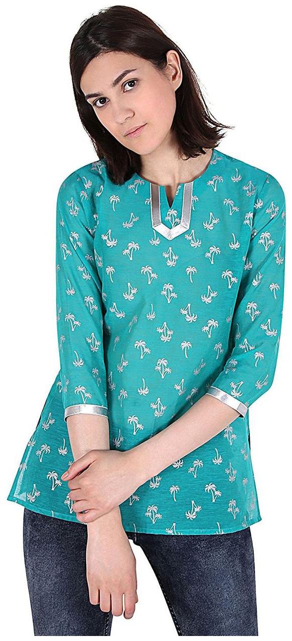 

Cattleya Women Green Printed Straight Kurta