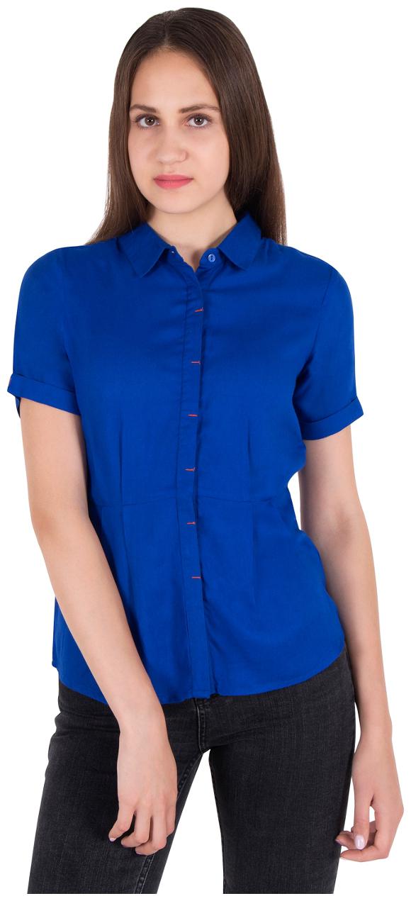 

Cattleya Women Blue Solid Regular Fit Shirt